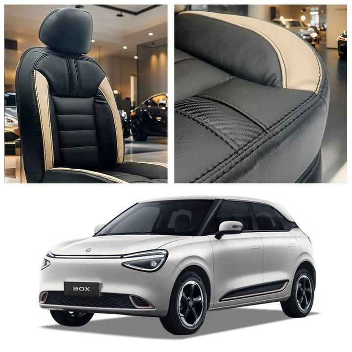 Dongfeng Box Hockey Design Black Beige Seat Covers