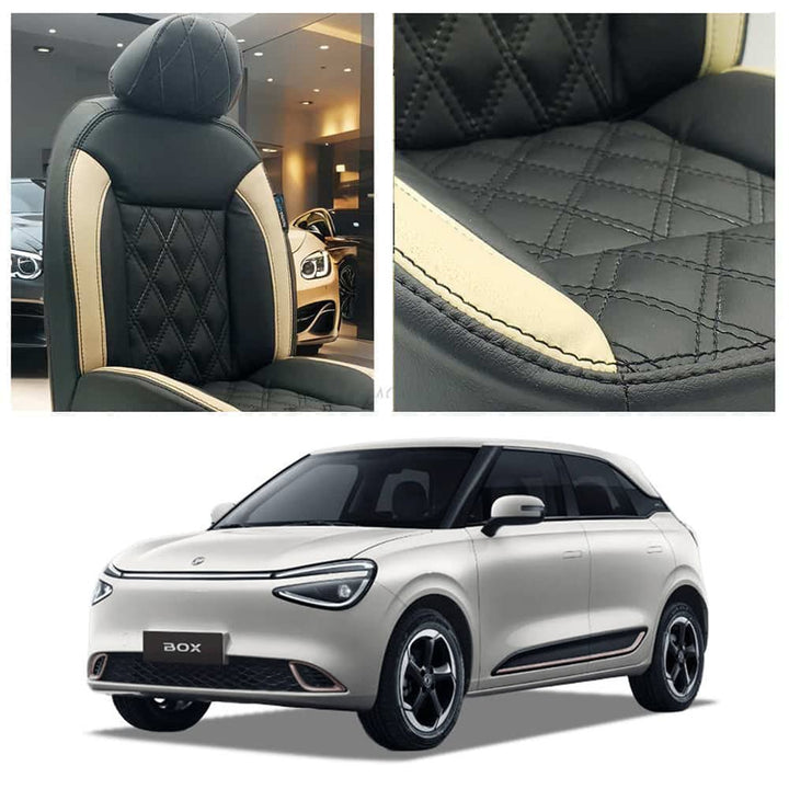Dongfeng Box Diamond Cut Black Beige Seat Covers