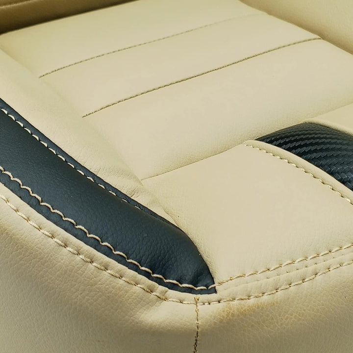 JMEV Elight Hockey Design Beige Black Seat Covers