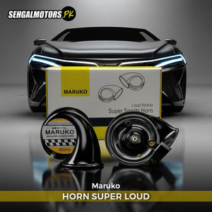 Maruko Horn Super Loud 400Hz Pair - Loud Horn | Spiral Exponential Horn | Vehicle Horn | Snail Horn