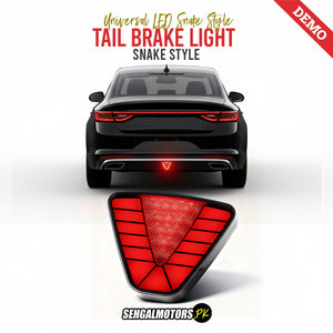 Universal LED Snake Style Tail Brake Light for Car - Pilot Stop Safety - Flash Reversing Lamp