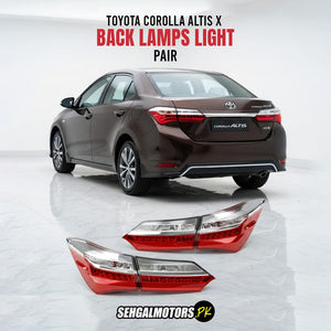 Toyota Corolla Altis X Back Lamps Light Pair 2017 - 2024