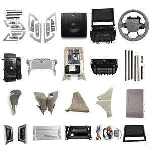 Toyota Land Cruiser LC200 AX Interior Conversion Kit Beige 2008 - 2018 - With Android LCD and Steering