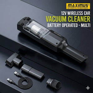 Maximus 12V Wireless Car Vacuum Cleaner Battery Operated - Multi