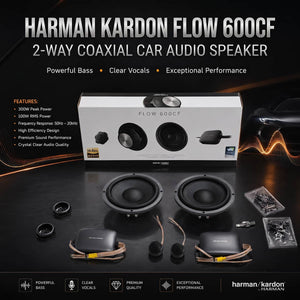 Harman Kardon Flow 600CF 2 Way Coaxial Car Audio Speaker - 6.5 Inches 360W Genuine (Set of 2)