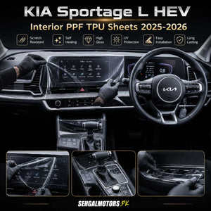 KIA Sportage L HEV Interior PPF TPU Sheets 2025 - 2026