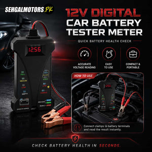 12V Digital Car Battery Tester Meter