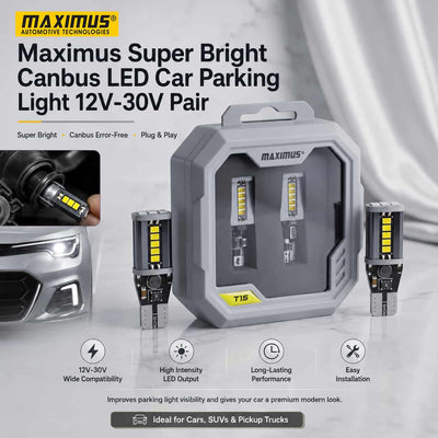 Maximus Super Bright Canbus LED Car Parking Light 12V-30V Pair