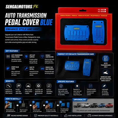 Momo Auto Transmission Pedal Cover Blue