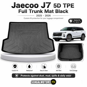 Jaecoo J7 5D TPE Full Trunk Mat Black 2025 - 2026