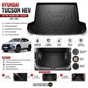 Hyundai Tucson HEV 5D TPE Trunk Mat - Black 2025 - 2026
