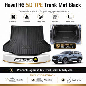 Haval H6 5D TPE Trunk Mat Black 2020 - 2024