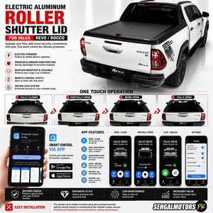 Electric Aluminum Roller Shutter Lid For Hilux Revo/Rocco - Toyota Hilux Revo | Vigo | Rocco | Pickup Truck Tonneau Cover