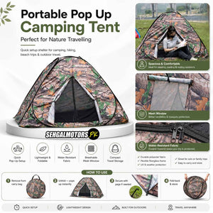Portable Pop Up Camping Tent For Nature Travelling
