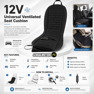 12V Universal Ventilated Seat Cushion