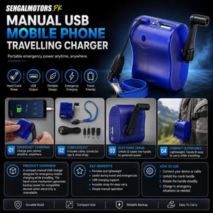 Manual USB Mobile Phone Travelling Charger