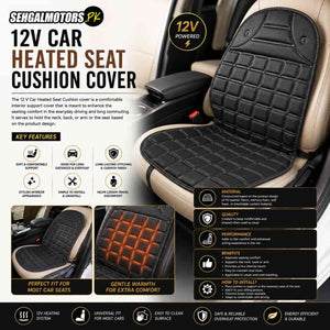 12V Car Heated Seat Cushion Cover - Heating Seat | Car Heater