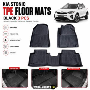 KIA Stonic TPE Floor Mats Black 3 Pcs 2021 - 2025
