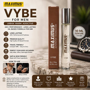 Maximus Vybe Perfume 10 ML - For Men - Eau De Parfum - Travel Size - Pocket Edition