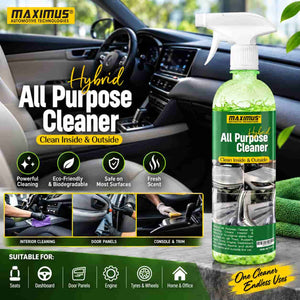 Maximus Hybrid All Purpose Cleaner - 500ML - Used for Leather , Tyres, Wheels, Roof, Engine , Dashboard and Carpet