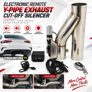 Electronic Remote Y-Pipe Exhaust Cut-Off Silencer