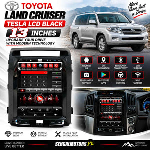Toyota Land Cruiser Tesla LCD Black 13 Inches 2007 - 2014 - IPS Display Multimedia System Android