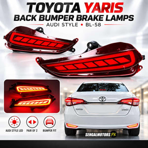 Toyota Yaris Back Bumper Third Brake Lamp Audi Style (BL-58) 2020 - 2026 - LED Reflector Light