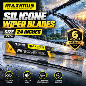 Maximus Premium Size 24 Inches Silicone Wiper Blades - Each