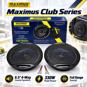 Maximus Club Series Way Coaxial Car Audio Speakers 6.5Inches 330W - Genuine (Set of 2)