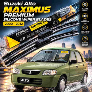 Suzuki Alto Maximus Premium Silicone Wiper Blades Pair 2000 - 2012