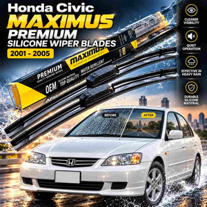 Honda Civic Maximus Premium Silicone Wiper Blades Pair 2001 - 2005
