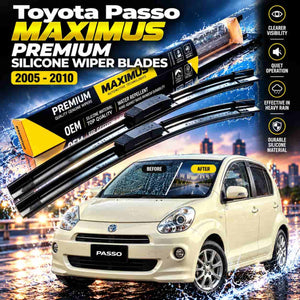 Toyota Passo Maximus Premium Silicone Wiper Blades 2005 - 2010
