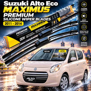 Suzuki Alto Eco Maximus Premium Silicone Wiper Blades 2011 - 2014