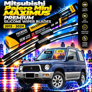 Mitsubishi Pajero Mini Maximus Premium Silicone Wiper Blades