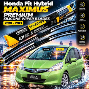 Honda Fit Hybrid Maximus Premium Silicone Wiper Blades 2010 - 2013