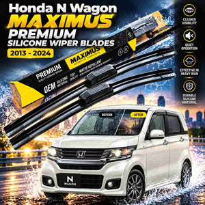 Honda N Wagon Maximus Premium Silicone Wiper Blades Pair 2013 - 2026