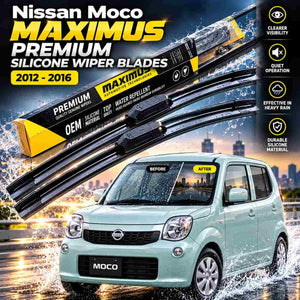 Nissan Moco Maximus Premium Silicone Wiper Blades Pair 2012-2016