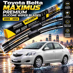 Toyota Belta Maximus Premium Silicone Wiper Blades Pair 2006 - 2012
