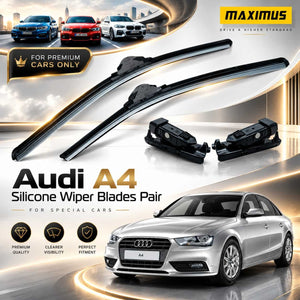 Audi A4 Silicone Wiper Blades Pair For Special Cars 2008 - 2016