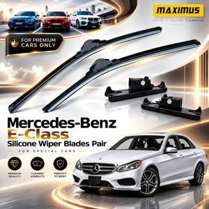 Mercedes E Class Silicone Wiper Blades Pair For Special Cars 2017 - 2026