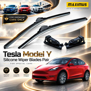 Tesla Model Y Silicone Wiper Blades Pair For Special Cars 2020 - 2024