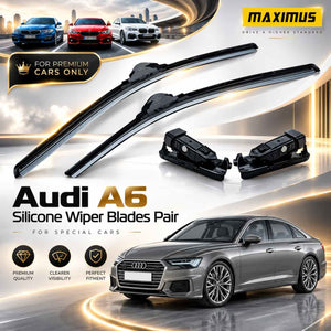 Audi A6L Silicone Wiper Blades Pair For Special Cars 2006 - 2018
