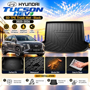Hyundai Tucson HEV 5D TPE Trunk Mat - Black 2025 - 2026