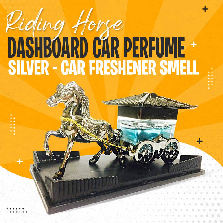 Riding Horse Dashboard Car Perfume - Silver