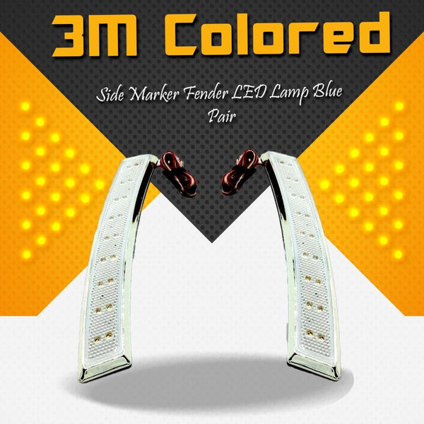3M Colored Side Marker Fender LED Lamp White - Pair - LED Side Marker Light Side Repeater Turn Signal Light LED Panel SehgalMotors.pk