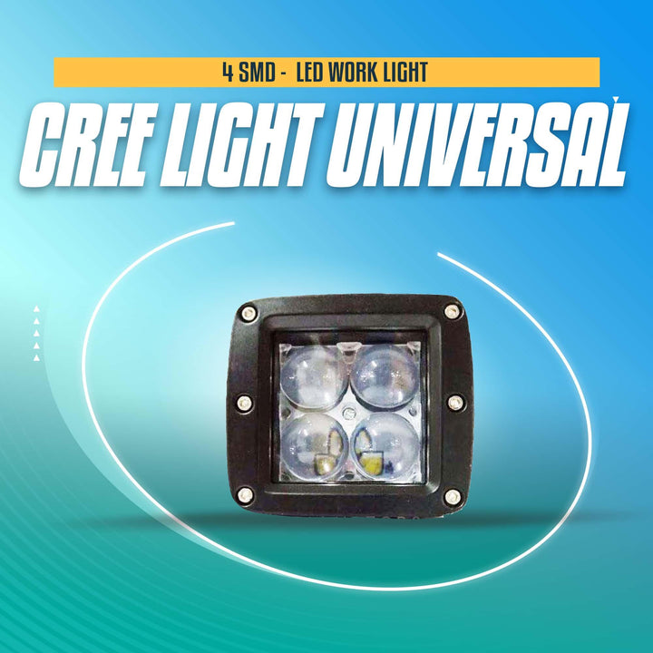 4 SMD Cree Light Universal - Each - Cree LED Work Light Flood Spot Light Offroad Driving LED Light Bar SehgalMotors.pk