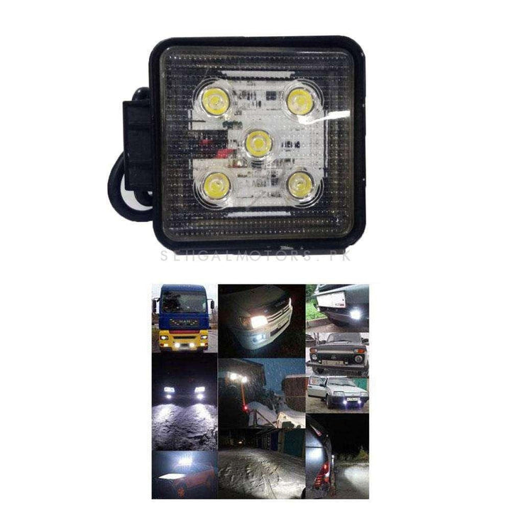 5 SMD Cree Light Universal Square - Each - Cree LED Work Light Flood Spot Light Offroad Driving LED Light Bar SehgalMotors.pk