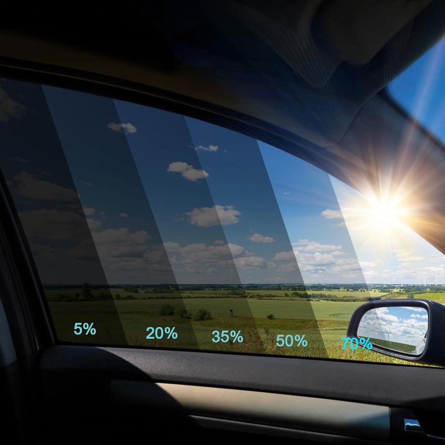 Maximus window film tint visualizer showing car tint shades before installation