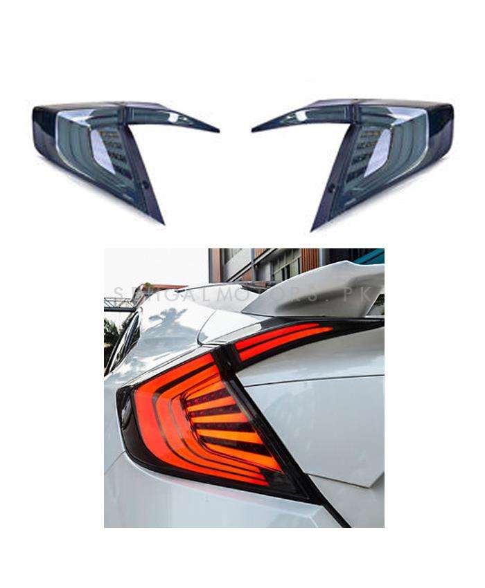 Honda Civic Smoke Back Lamps Lights Version 2- Model 2016-2021