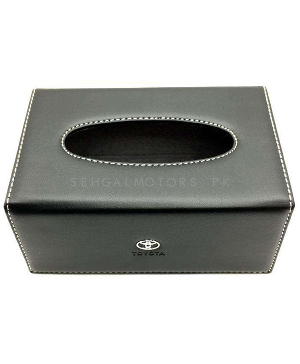 Toyota Leather Car Tissue Holder Case Box 9CM Black